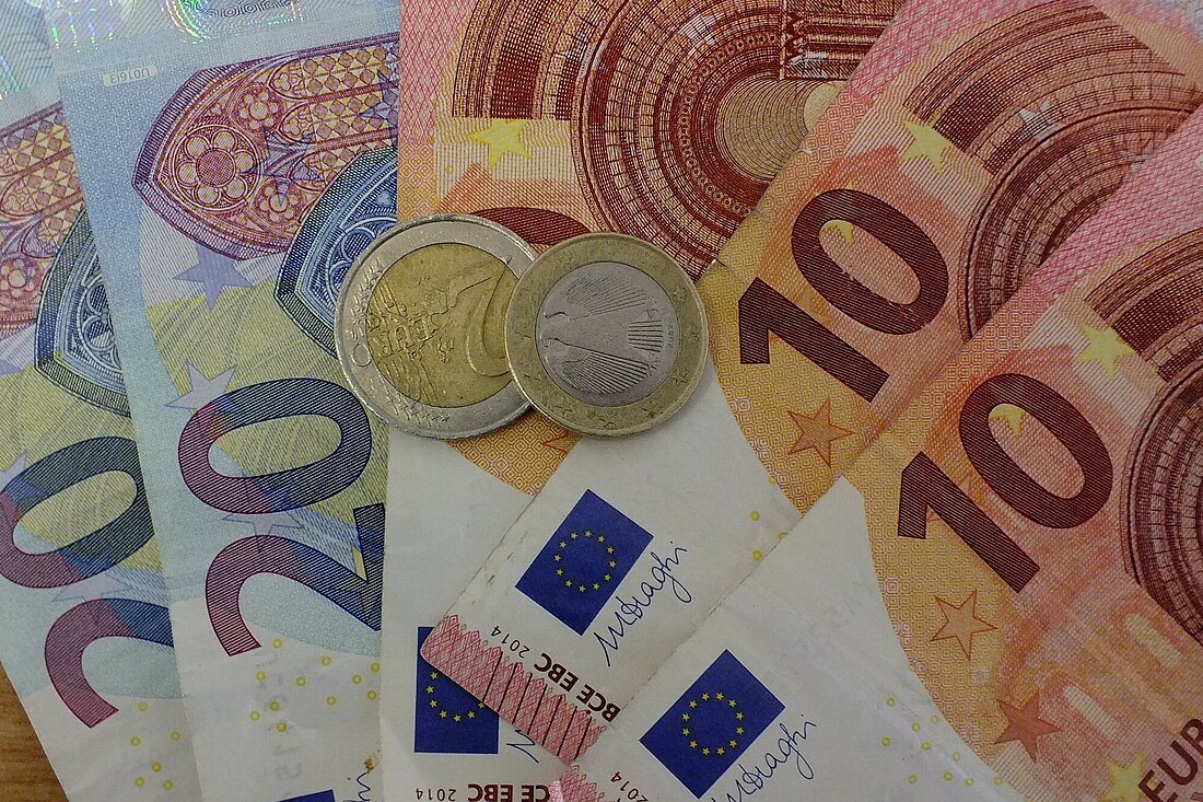 Geldscheine und Münzgeld